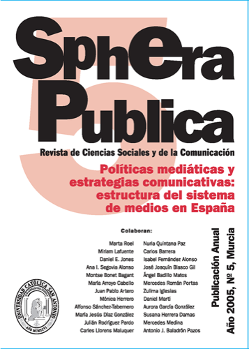 					Ver Núm. 5 (2005): Políticas mediáticas y estrategias comunicativas: estructura del sistema de medios en España
				